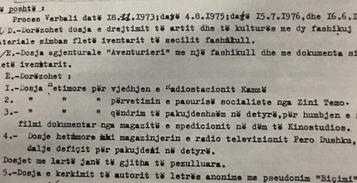 Lista e 315 intelektualëve që ndiqeshin nga Sigurimi, mes tyre Ndrek Luca, Helena Kadare, Rikard Ljarja